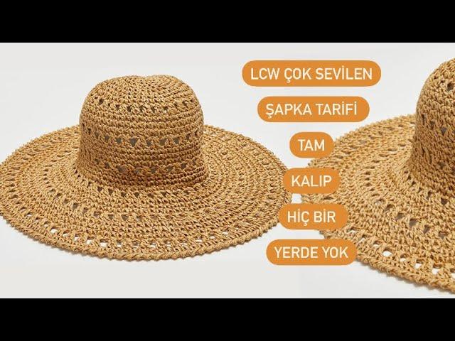 LCW ŞAPKA YAPIMI / Bir Günde Ör Tatiline Öyle Çık #şapka #tatil #challenge #hasırşapka #hasır #diy