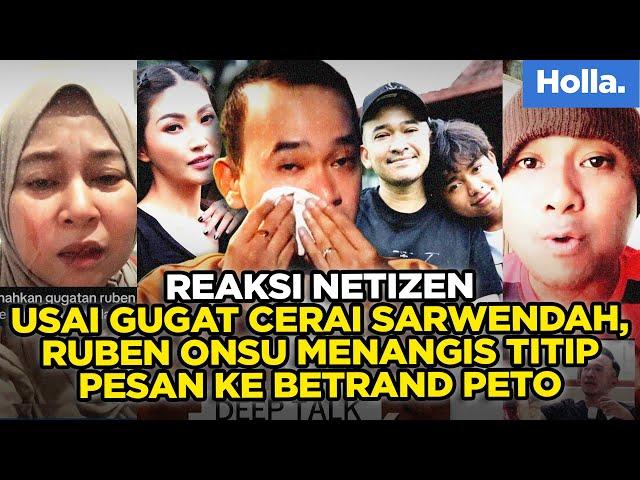 Reaksi Netizen Usai Gugat Cerai Sarwendah, Ruben Onsu Menangis Titip Pesan Ke Betrand Peto