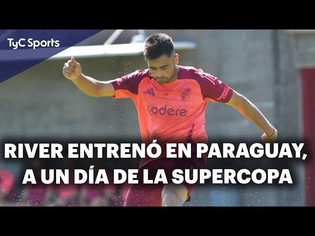 EL ENTRENAMIENTO DE RIVER, A UN DÍA DEL CRUCE CON TALLERES POR LA SUPERCOPA INTERNACIONAL