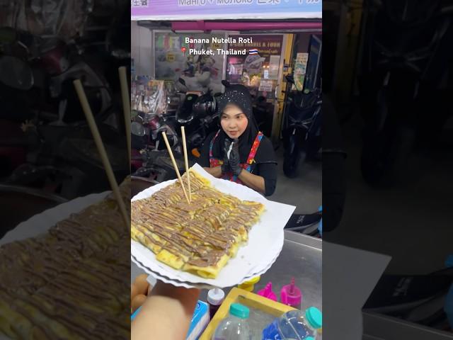 Famous Nutella Banana Roti in Thailand #travel #food #nutella #thailand #bananapancake