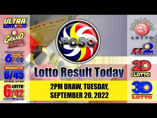 Swertres|3D and EZ2|2D Lotto 2PM Draw, Tuesday, September 20, 2022