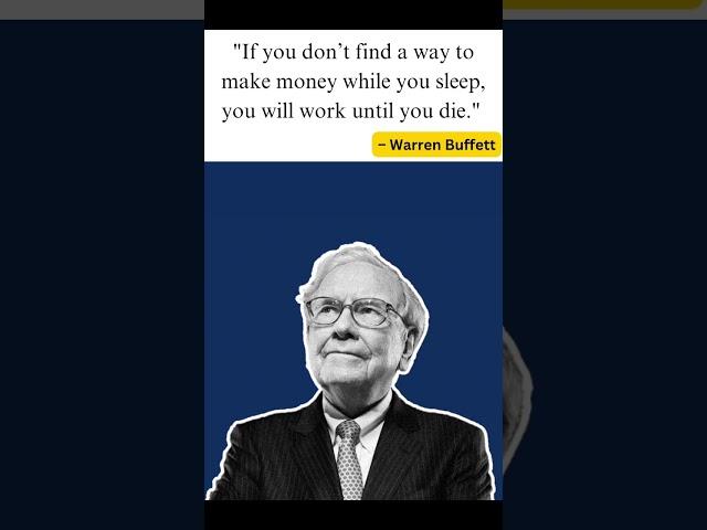 Earn Money While You SLEEP  | Warren Buffett’s #1 Wealth Rule