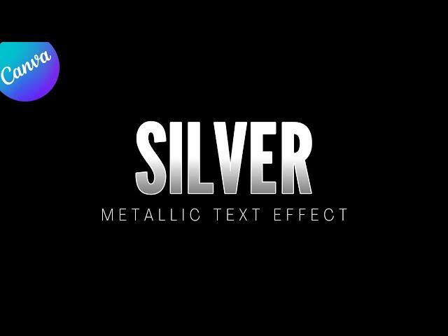 Silver metallic text effect in canva tutorial by DLC Ventures India