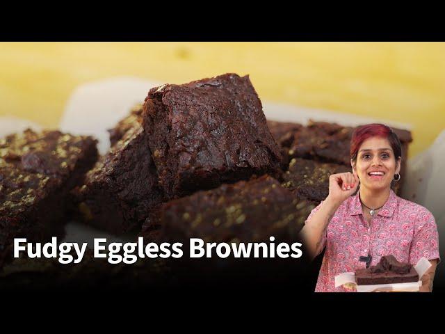 Brownie, so perfect, so fudgy, and it’s eggless too! Try it out now, recipe is on the Cookd App!️