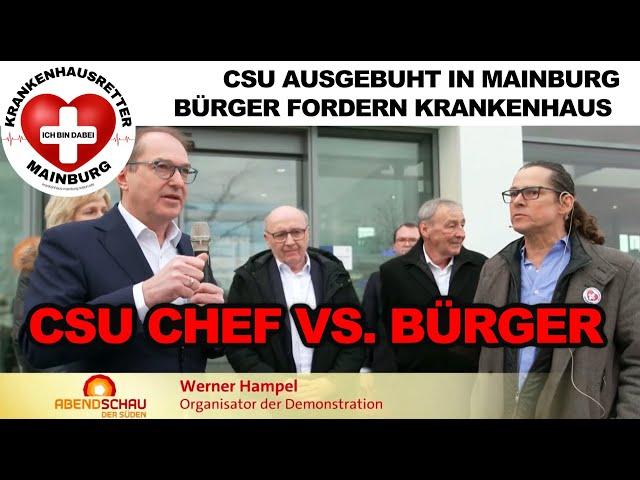 Sonst wählen wir Euch ab! Werner Hampel spricht Klartext auf Demo mit CSU Dobridt. Kompletter Dialog