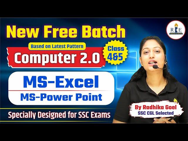 Computer Free Batch Class-4 & 5| Microsoft Excel and Power Point computer tutorial