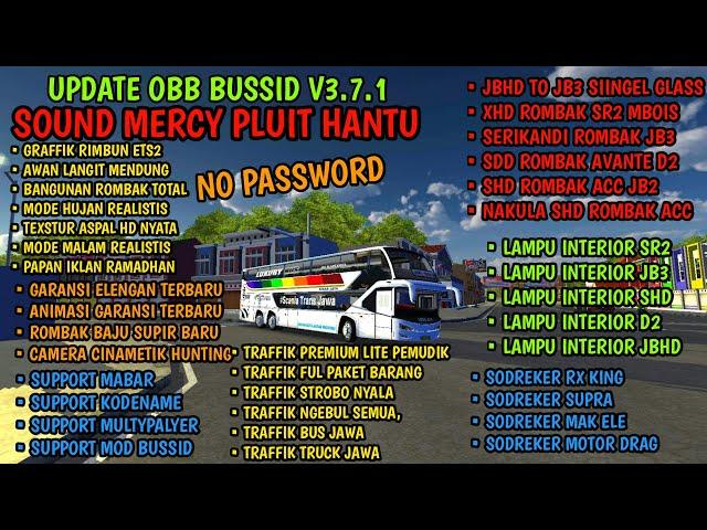 OBB BUSSID V3.7.1 SOUND MERCY OH 1626 TRAFFIK PREMIUM LITE PEMUDIK FULL MARKAS