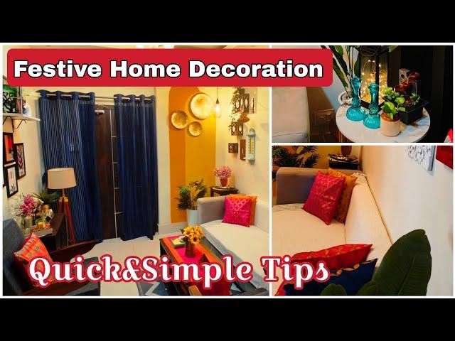 Last Minute Diwali Home Decoration Ideas/Instant Festive Ready Home/Minimalist Home Decoration