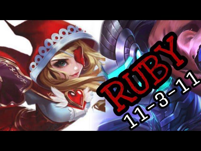 Ruby Amazing Gameplay | + Alpha | UNKILLABLE (killable) | MOBILE LEGENDS - BANG BANG!
