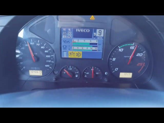 Iveco stralis E6 420 hp acceleration 0-90 km/h 20 tons heavy