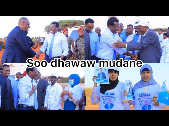 Soo dhawayntii madaxwaynaha Galmudug Axmed Cabdi kaariye Qoorqoor ee degmada Balanballe.