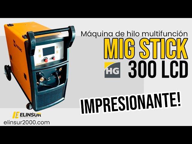 Máquina de hilo Hugong multifunción MIG/STICK 300 LCD