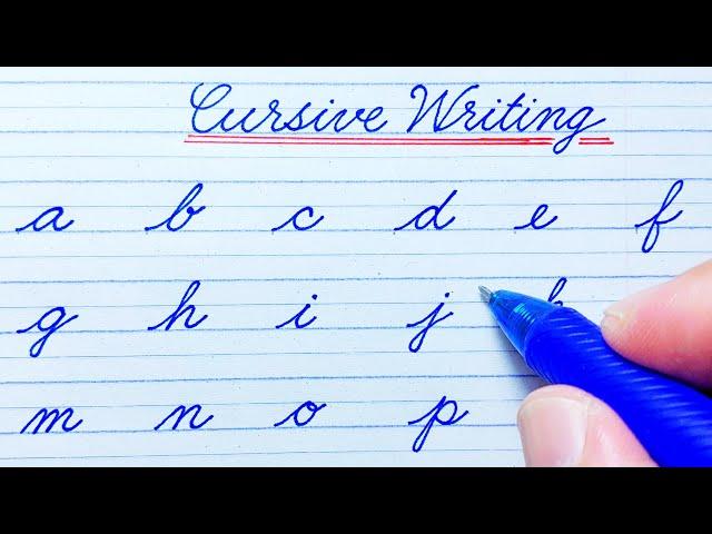 Cursive writing a to z | Cursive abcd | English small letters abcd | Cursive handwriting practice