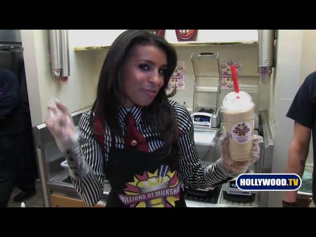 Melody Thornton Creates Signature Recipe at Millions of Milkshakes