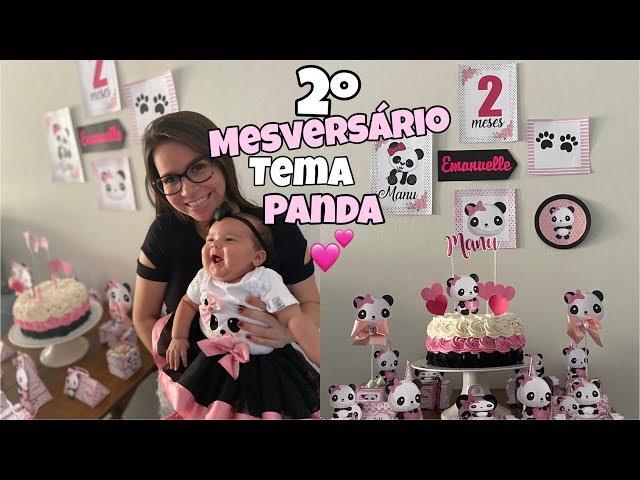 VLOG DO SEGUNDO MESVERSÁRIO DA MANU / TEMA PANDA  | Amanda Silva
