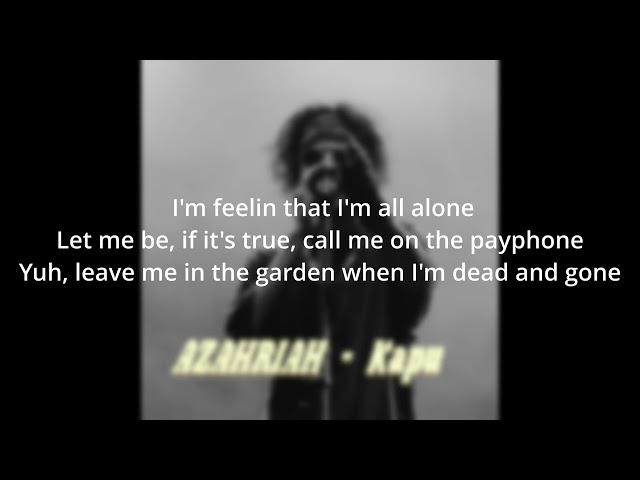 Azahriah - Kapu (lyrics)