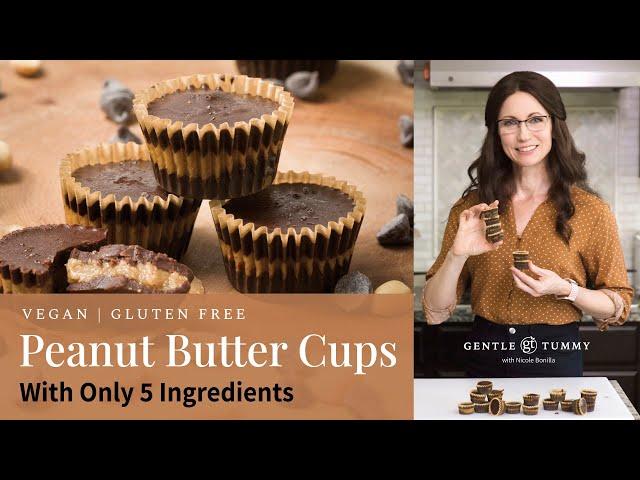 EASY Healthy 5 ingredient Peanut Butter Cups Recipe