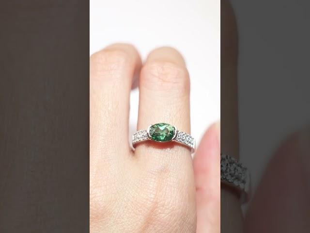 Green Sapphire Engagement Ring | Gemstone Jewelry