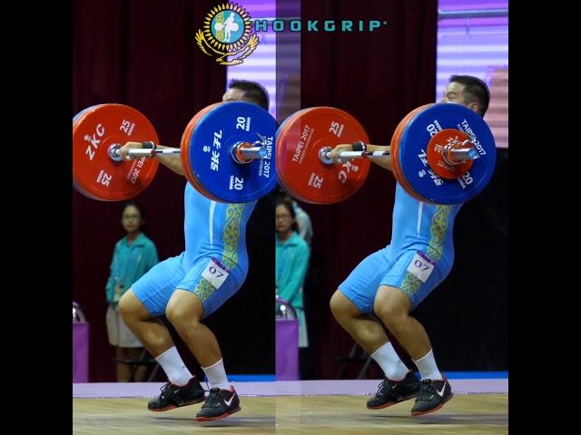 Rustem Sybay (94) - 165kg & 170kg Snatches @ 2017 Universiade