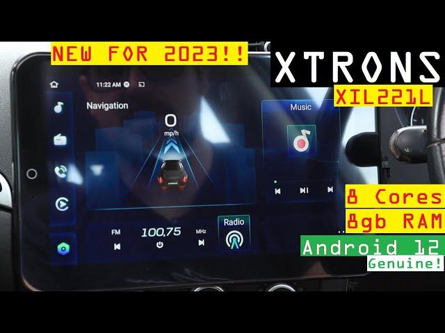 FLAGSHIP Xtrons TIX221L Car Android Head Unit - Massive Tiltable QLED Display -8 Core CPU -8gb RAM