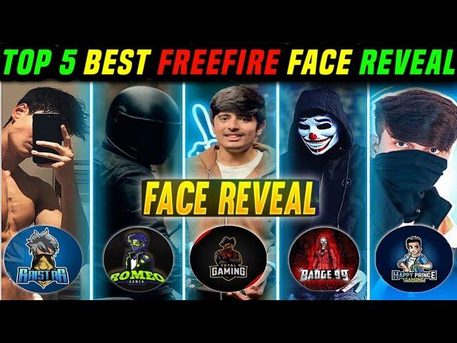 TOP 5 BEST FACEREVEAL OF FREE FIRE YOUTUBERS  AJJUBHAI FACE REVEAL @TotalGaming093