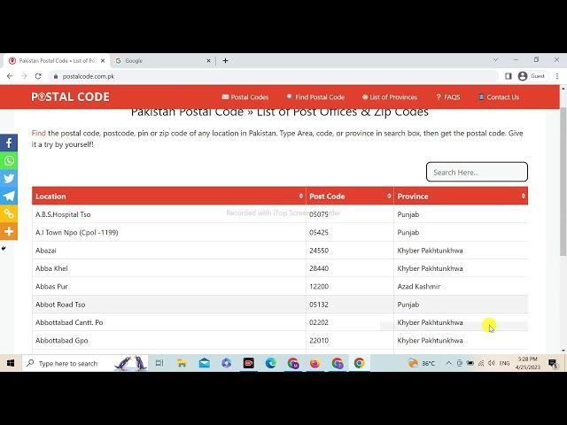 How Find Your Postal Code or Zip Code || Pakistan Postal Codes