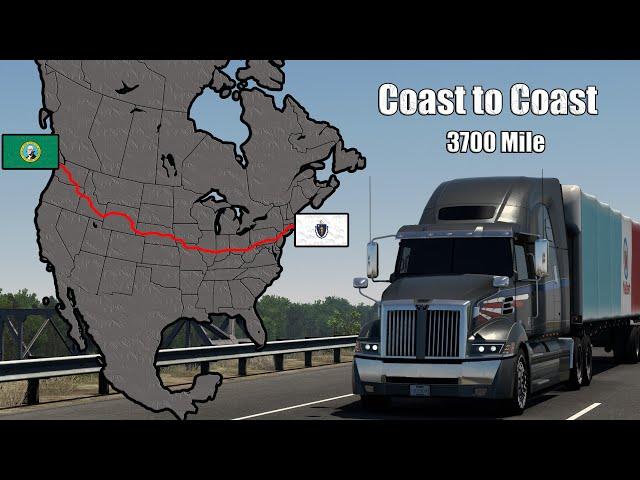 ATS Long Delivery (Boston to Everett) Massachusetts to Washington | American Truck Simulator