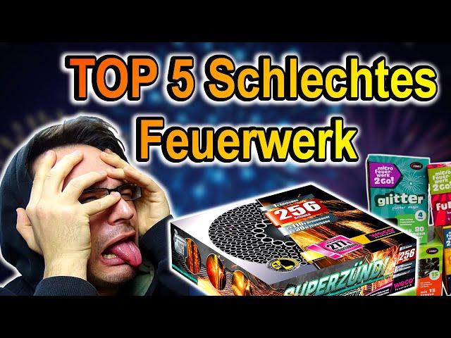 TOP 5 SCHLECHTES FEUERWERK für SILVESTER
