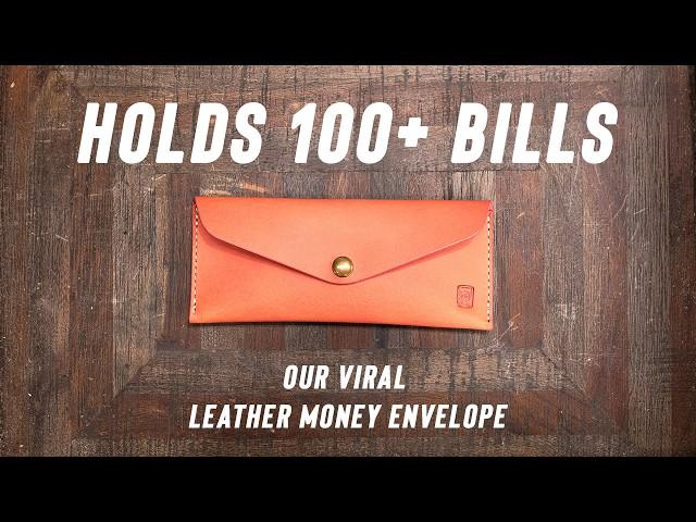 Limited Edition 100+ Cash Wallet : Leather Money Envelope in PINK