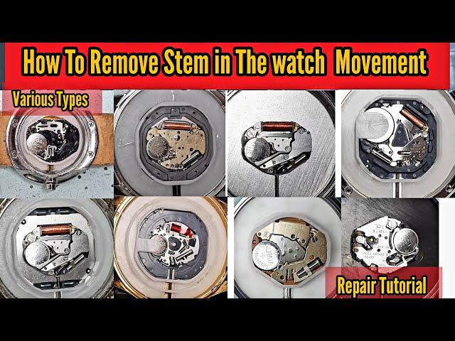 How To Remove Stem in The Watch Common Movement | Watch Repair Channel