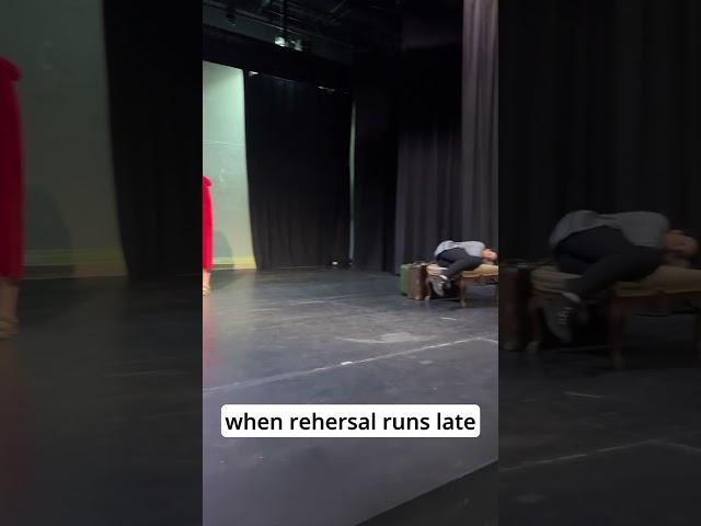 When rehearsal runs late... #theatrelife #theatre