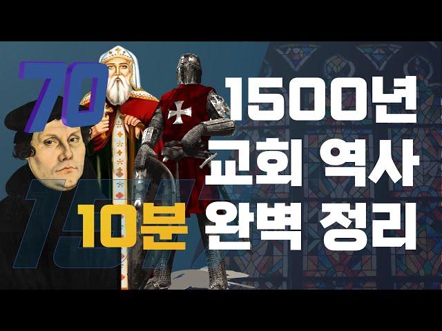 1500년 교회 역사 10분 요약 핵심 정리 (70~1517)이보다 완벽하고 감동적인 정리는 우주 어디에도 없다! 누가 교회사 어렵다 말했나