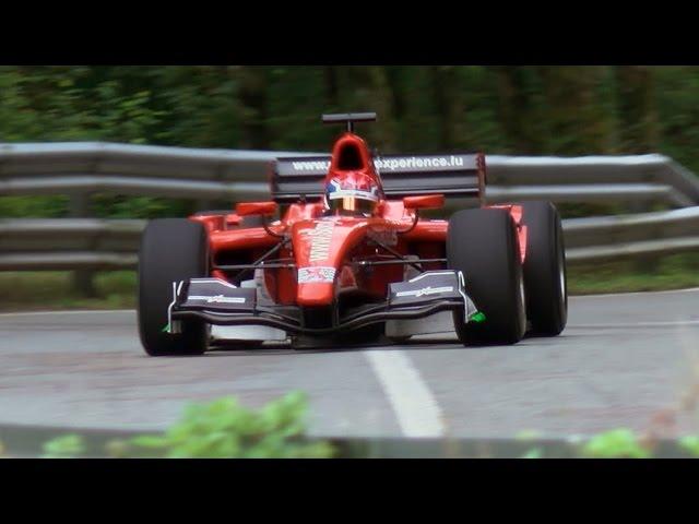 BEST SOUND: Dallara GP2, 4.0l V8, +600hp! David Hauser at fastest Hillcimb St-Ursanne 2016