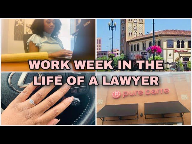 WORK WEEK IN MY LIFE AS A LAWYER | closed a deal, got engaged, back in the office and more!