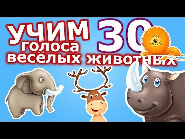 УЧИМ ГОЛОСА 30 ВЕСЕЛЫХ ЖИВОТНЫХ – Развивающее видео для малышей