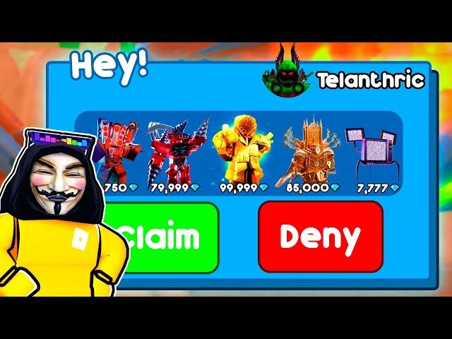 FREE TOWERS PRANK in Toilet Tower Defense