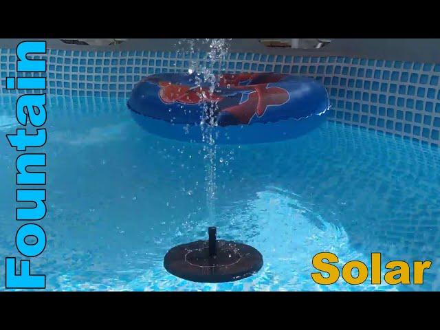 Floating Solar Powered Waterfall Fountain Garden Water Pump