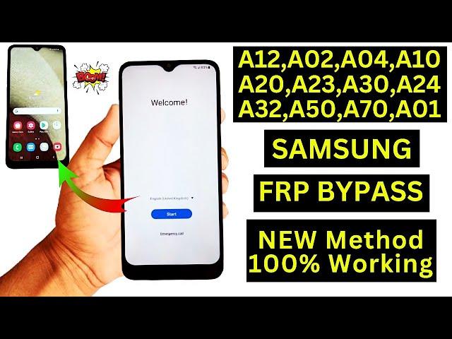 Samsung A12,A02,A04,A10,A20,A23,A30,A50,A70 Frp Bypass New Method 2024 Google Account Unlock Trick