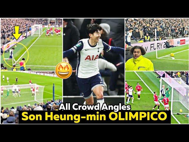 All Crowd Angles of Son OLÍMPICO Goal to seal a spot for Spurs in the Carabao semifinals vs Man Utd