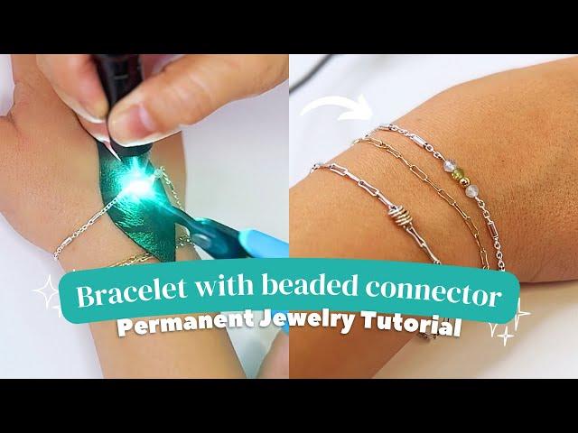 67.  How to Weld a Permanent Bracelet With Beads and Wire - Free Permanent Jewelry Training