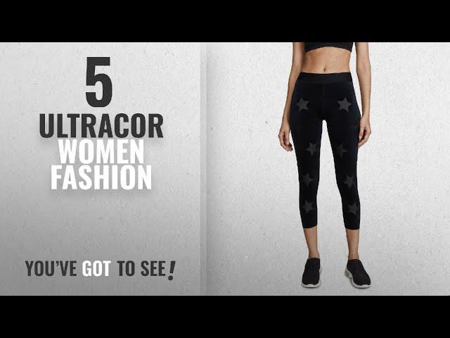 Ultracor Women Fashion [2018 Best Sellers]: Ultracor Women's Sprinter Velvet Knockout Leggings, Nero