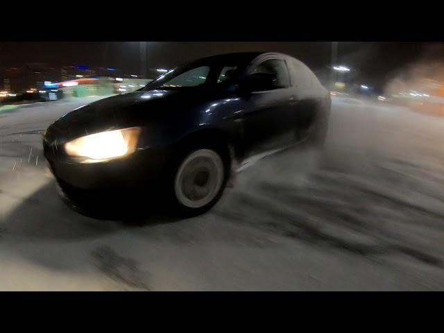 Lancer GTS snow drift