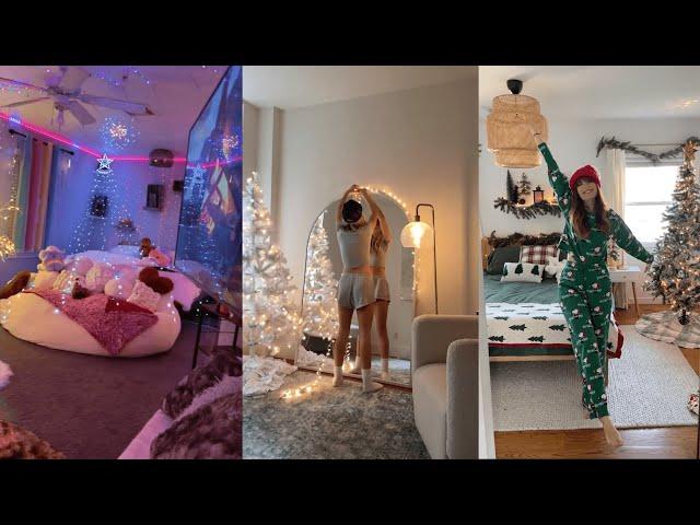 Decorate my room with me for Christmas ️ ~ Tiktok Compilation