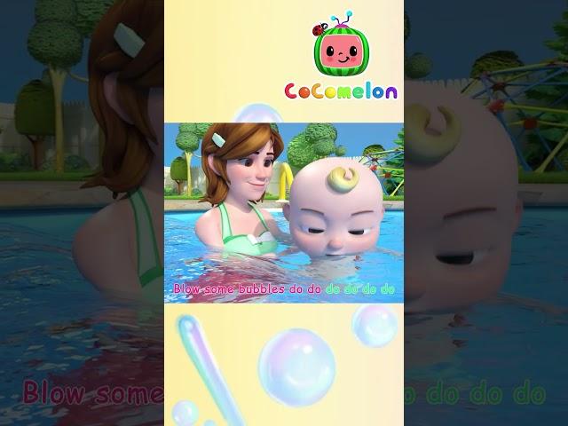 JJ floats in the CoComelon pool! ‍️ |  Moonbug Subtitles | #shorts #subtitles #nurseryrhymes