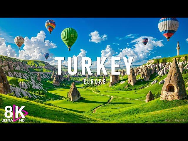 TURKEY 8K Video Ultra HD With Relaxing Piano Music - 8K Beautiful Lanscapes