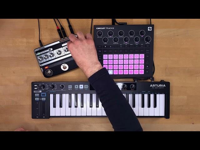 BOSS DM-101 with Novation Circuit Tracks Synthesizer Sound Demo (no talking)