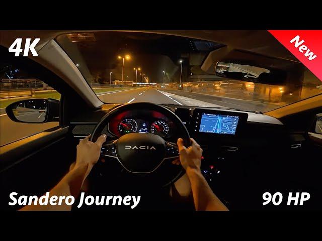 Dacia Sandero 2025 Night POV driving review (1.0 TCe 90 HP, 5-speed), consumption