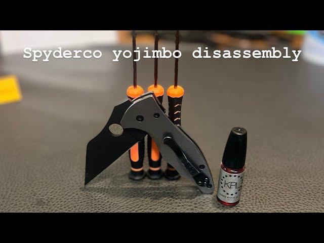 Spyderco yojimbo disassembly and maintenance!