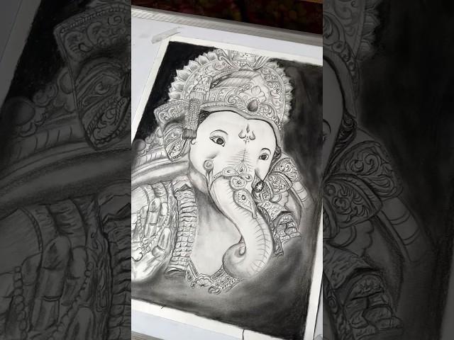 Wait for it! Ganpati Bappa Morya #art #drawing #artist #ganesh #ganpati #ganpatidrawing #trending￼