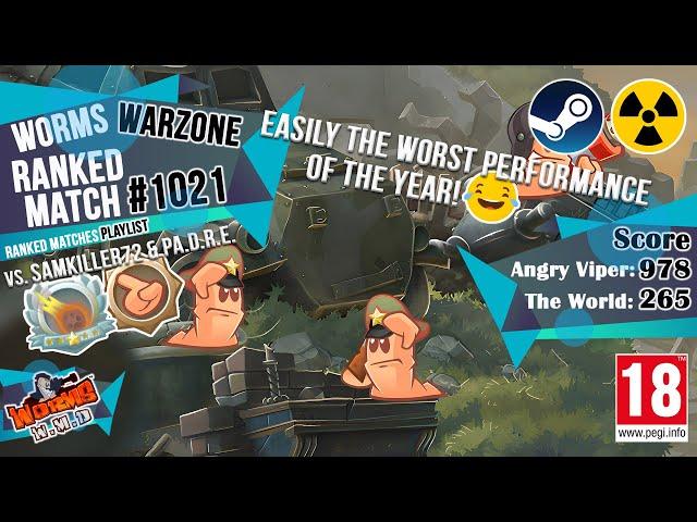 Ranked Match #1021: Samkiller72 & pa.D.R.E. vs. Angry Viper (No. 57) | Worms W.M.D Warzone️